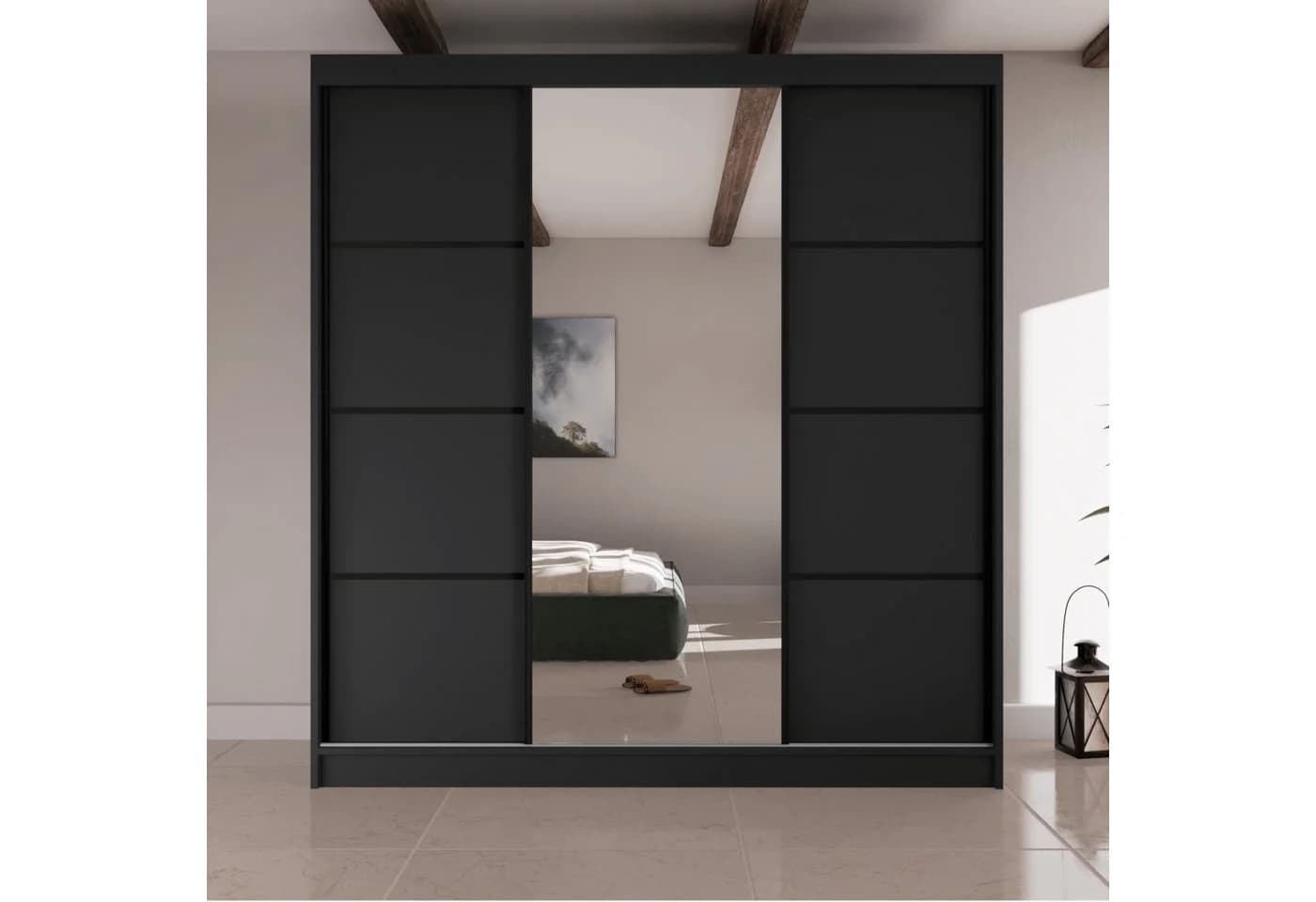 Beautysofa Kleiderschrank VILO II mit Spiegel und Schubladen - Bild 3