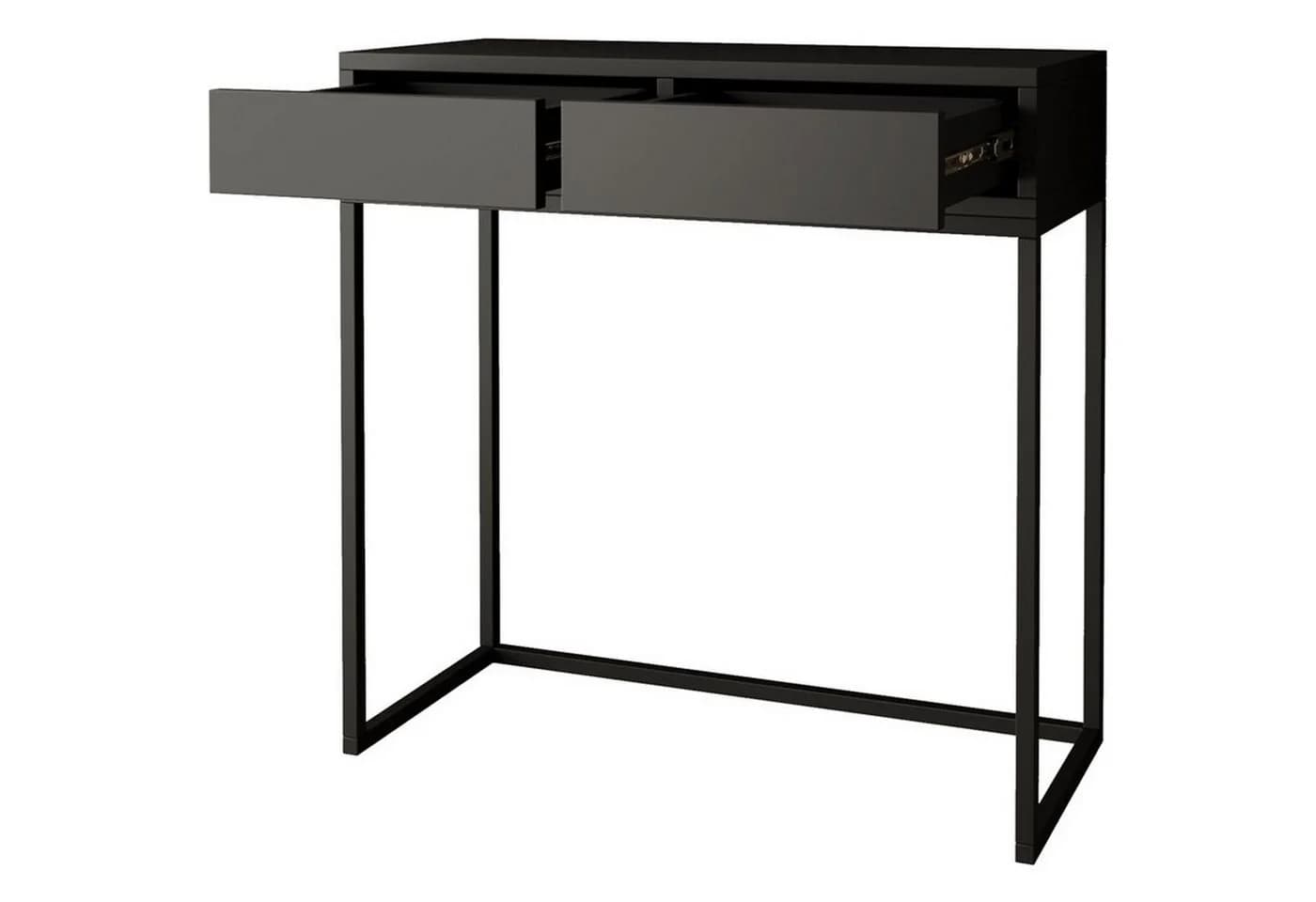 Beautysofa Konsolentisch LANGO Modern Schwarz/Weiß Metallbeine - Bild 3
