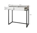 Beautysofa Konsolentisch LANGO Modern Schwarz/Weiß Metallbeine Bild 4