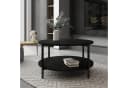 Beautysofa Couchtisch JULE Rund Schwarz mit Ablage Bild 1