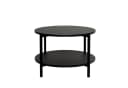 Beautysofa Couchtisch JULE Rund Schwarz mit Ablage Bild 4