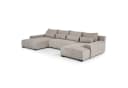 Beautysofa Ecksofa BENNY U Beige mit Schlaffunktion und Bettkasten Bild 3
