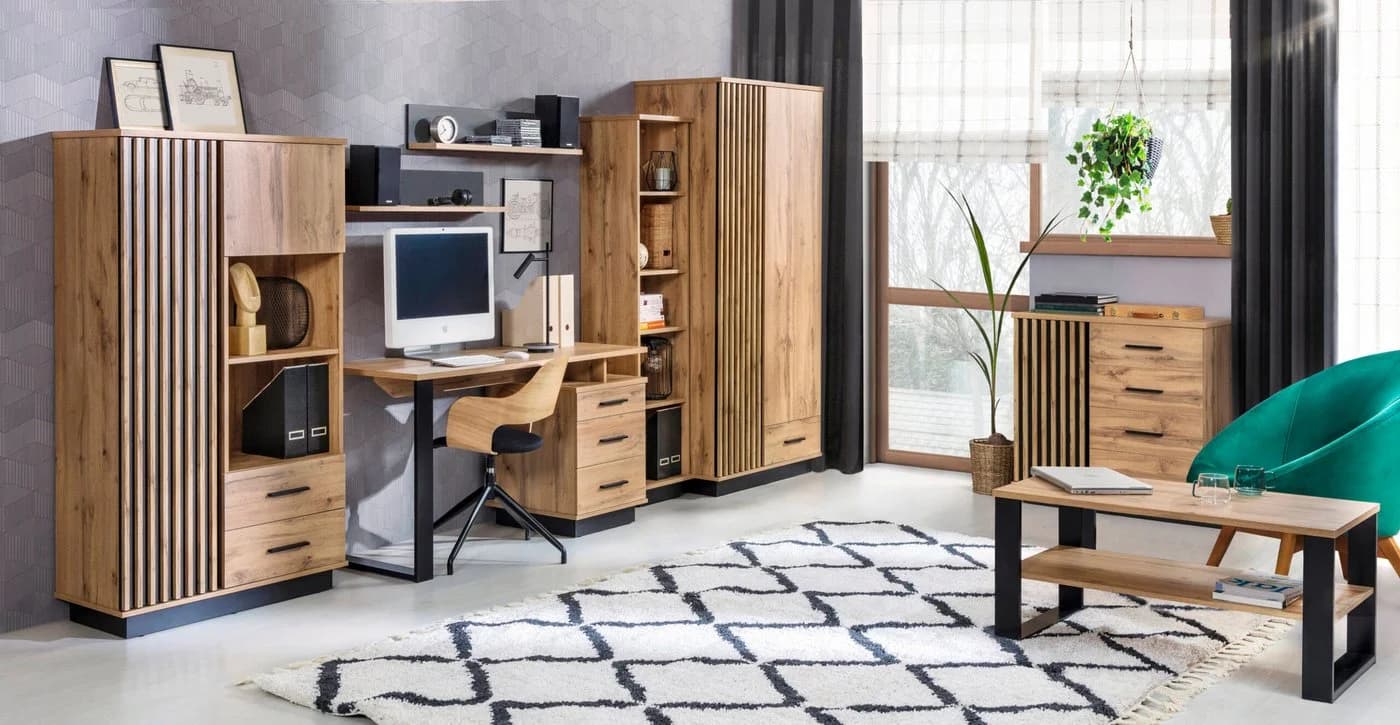 Beautysofa Schreibtisch LAMELO Modernes Design mit Schubladen - Bild 4