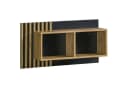 Beautysofa Wandregal Lamelo Modern Elegant Braun/Schwarz Bild 2