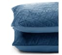 Restilo Kissenbezug 2er Set Dunkelblau Geometrisch Samtoptik Bild 3