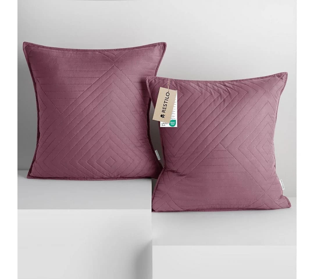 Restilo Kissenbezug Softa Violett 100% Polyester mit Ultrasonic-Steppung - Bild 2
