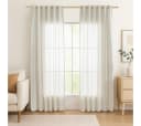 Restilo Gardine Stangendurchzug Transparent Microfaser Leinen Bild 3