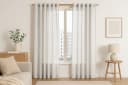 Restilo Gardine Stangendurchzug Viskose Microfaser Transparent Muster Bild 1