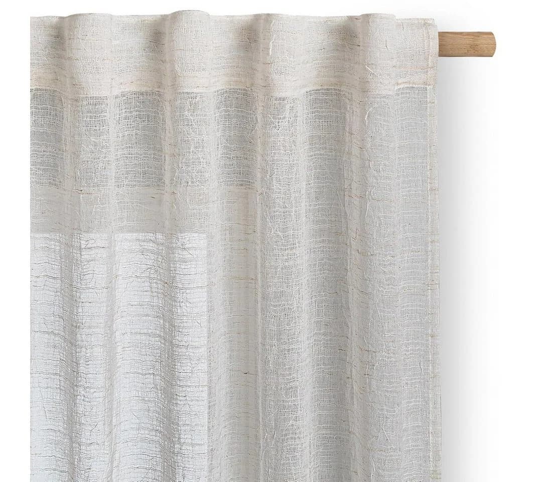 Restilo Gardine Vorhang Transparent Leinen Stangendurchzug - Bild 2