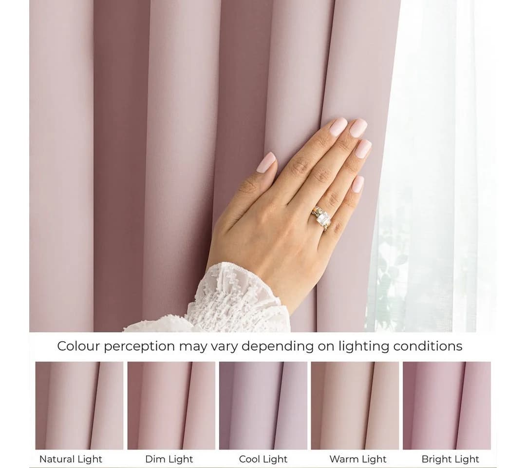 Restilo Gardine Einfarbig Verdunkelnd Pink