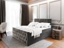 Masseno Boxbett FONDI mit Bonell Matratze und Topper Grau Bild 2