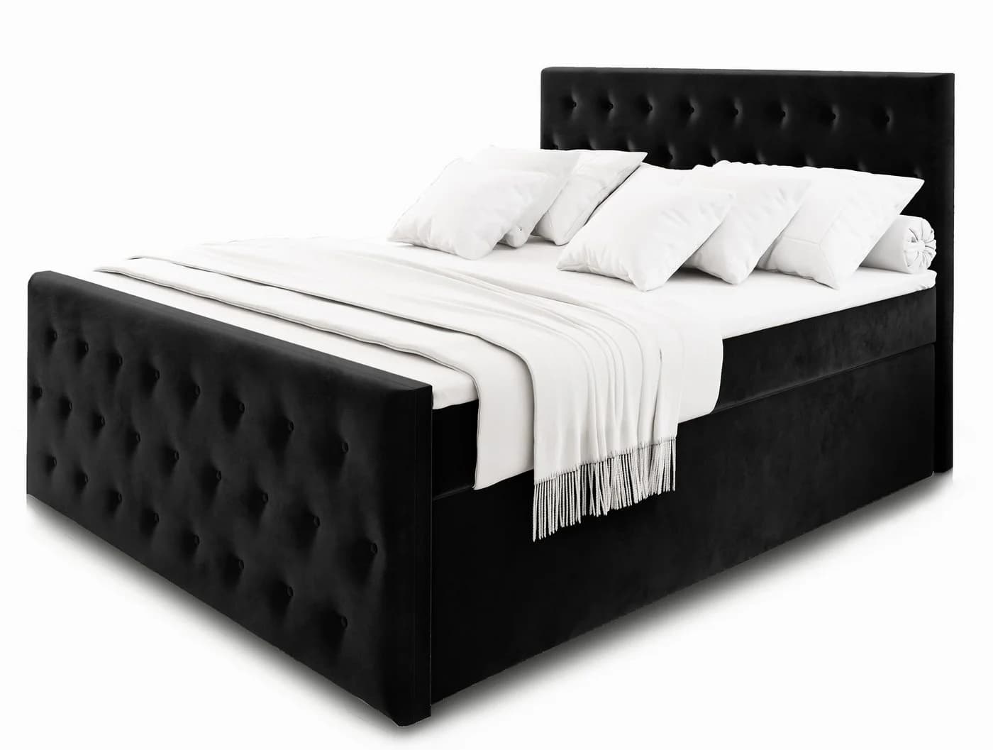 Masseno Boxbett FONDI Beige mit Bonell Matratze und Topper