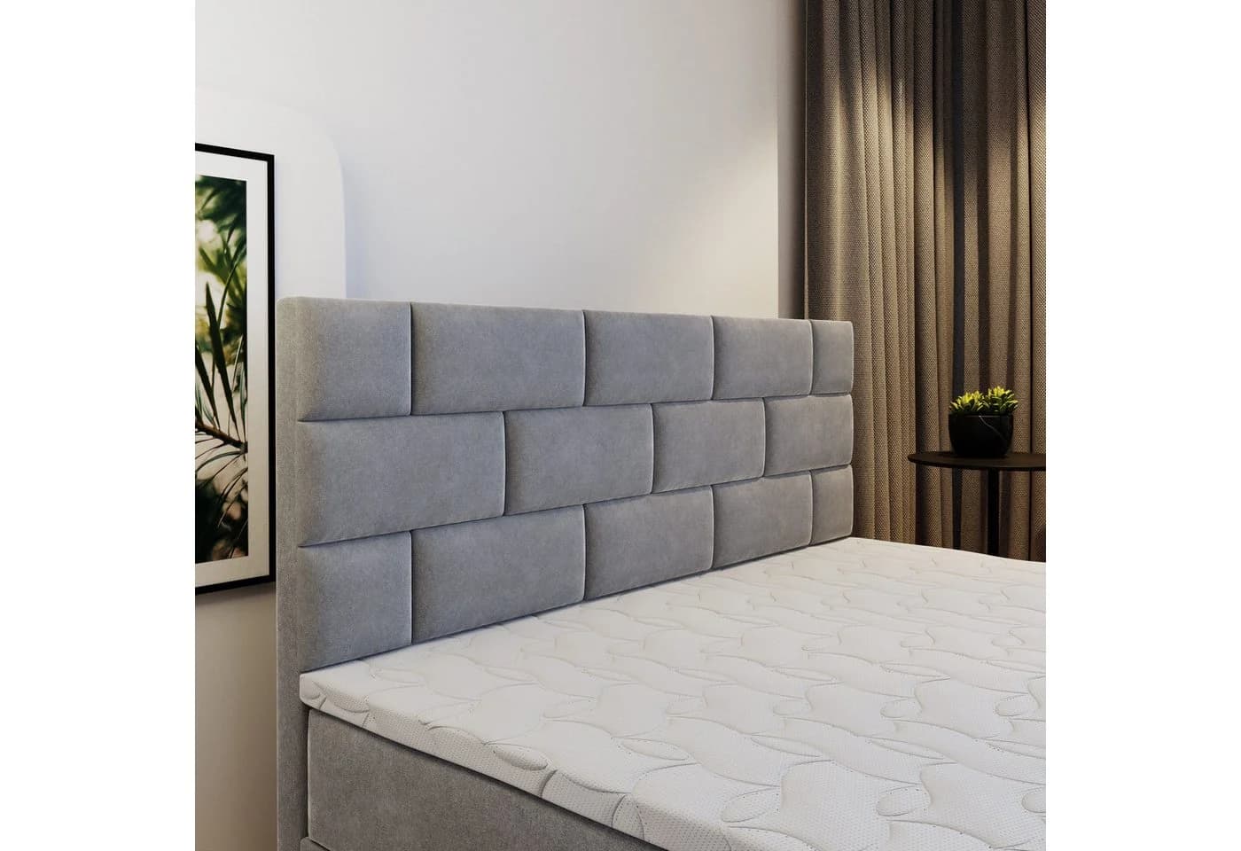 Masseno Boxbett KERLO mit Bonell-Matratze, Topper & Bettkasten grau - Bild 4