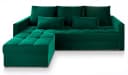 Masseno Ecksofa KOS PIK L-Form mit Schlaffunktion und Bettkasten Grün Bild 1