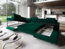 Masseno Ecksofa CASONE U-Form mit Schlaffunktion und Bettkasten Grün Bild 3