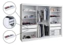 A&J MöbelLand Schiebetürenschrank FARA 200 cm Weiß Schwarz mit Spiegel Bild 4