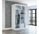A&J MöbelLand ERA Kleiderschrank mit Spiegeltüren Weiß/Schwarz Bild 3