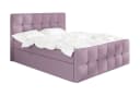 A&J MöbelLand Boxspringbett BERG Rosa mit Bettkasten und Topper Bild 2