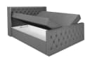 A&J MöbelLand Boxspringbett mit Bettkasten, Topper & Bonell-Matratze Silber Bild 3