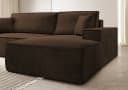 Selsey Ecksofa FARESE NEW mit Schlaffunktion und Bettkasten Cord Braun Bild 5