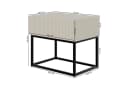 Selsey Nachttisch Veldio 50 cm mit Schublade gefräster Front Metallbeine Bild 4