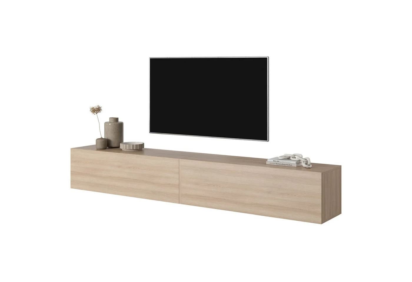 Selsey TV-Schrank BISIRA Hängeboard 200 cm grifflos beige - Bild 5