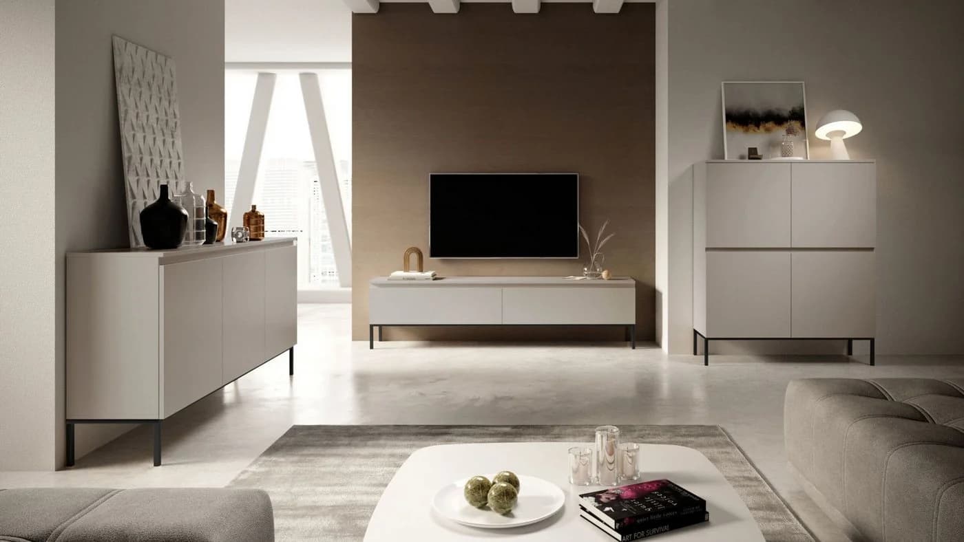 Selsey TV-Schrank BEMMI 2-türig Metallgestell Grau - Bild 3
