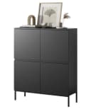 Selsey Highboard BEMMI Modern Schwarz 100 cm Bild 2