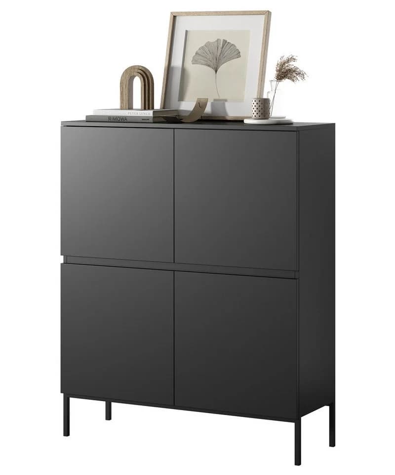 Selsey Highboard BEMMI Modern Schwarz 100 cm - Bild 2