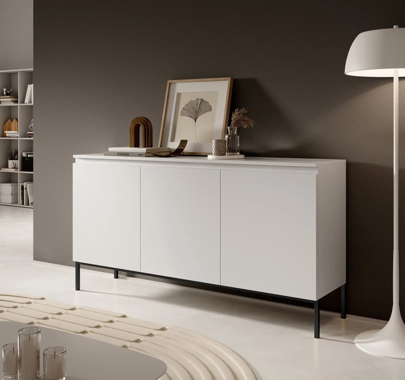 Selsey Sideboard BEMMI Weiß Schwarz Modern