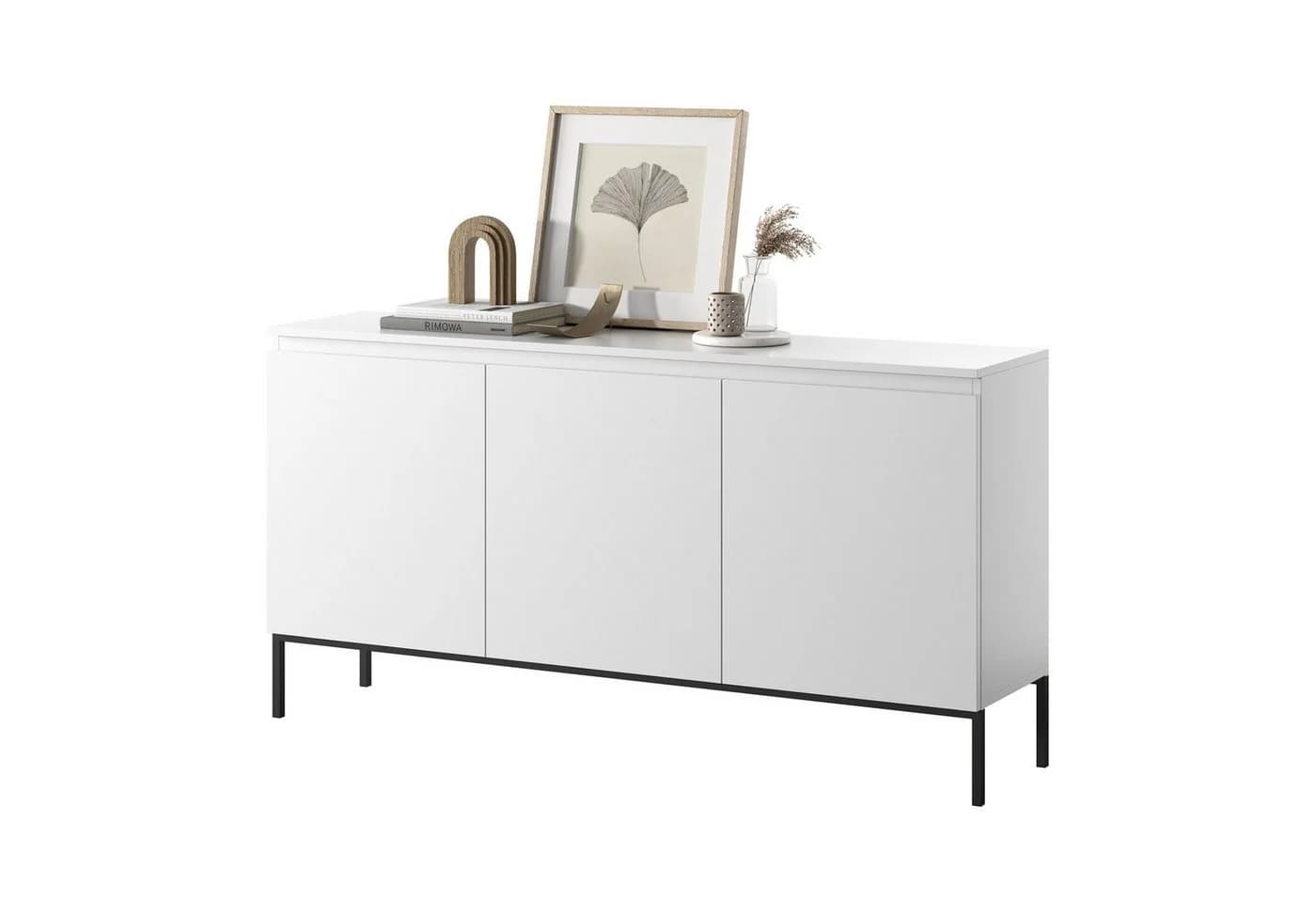 Selsey Sideboard BEMMI Weiß Schwarz Modern - Bild 2