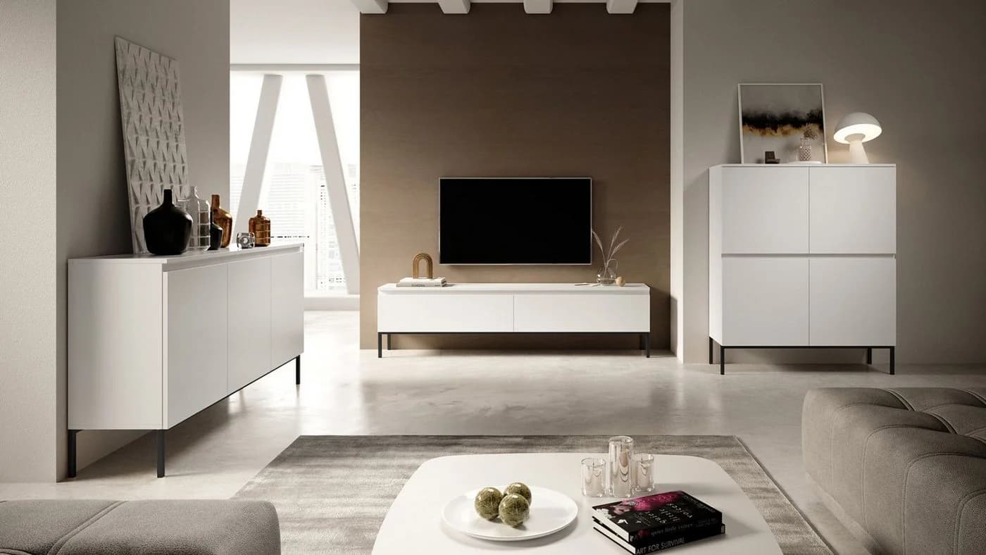 Selsey Sideboard BEMMI Weiß Schwarz Modern - Bild 3