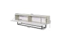 Selsey TV-Schrank VELDIO Lowboard 175 cm Grau Metallgestell Bild 5