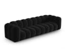 Micadoni Sofa Lupine 4-Sitzer Schwarz Samt Bild 1