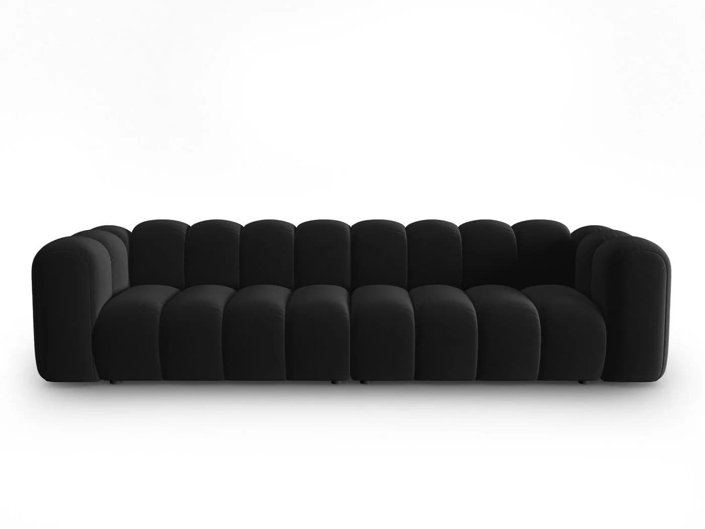 Micadoni Sofa Lupine 4-Sitzer Schwarz Samt - Bild 2