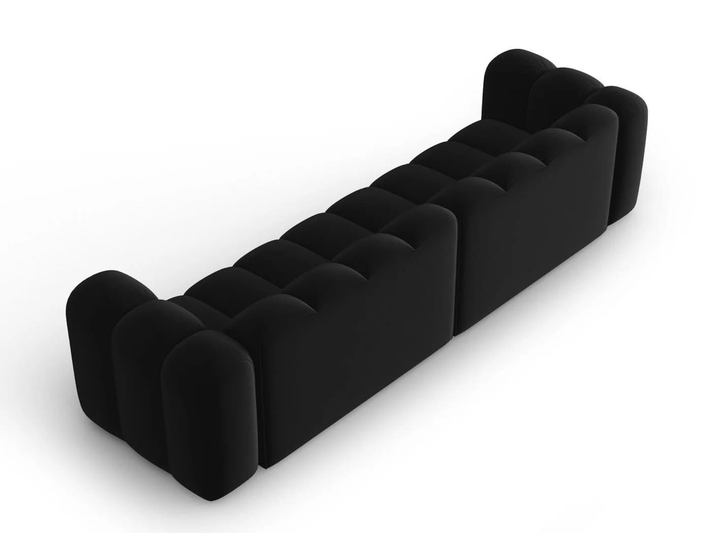 Micadoni Sofa Lupine 4-Sitzer Schwarz Samt - Bild 3