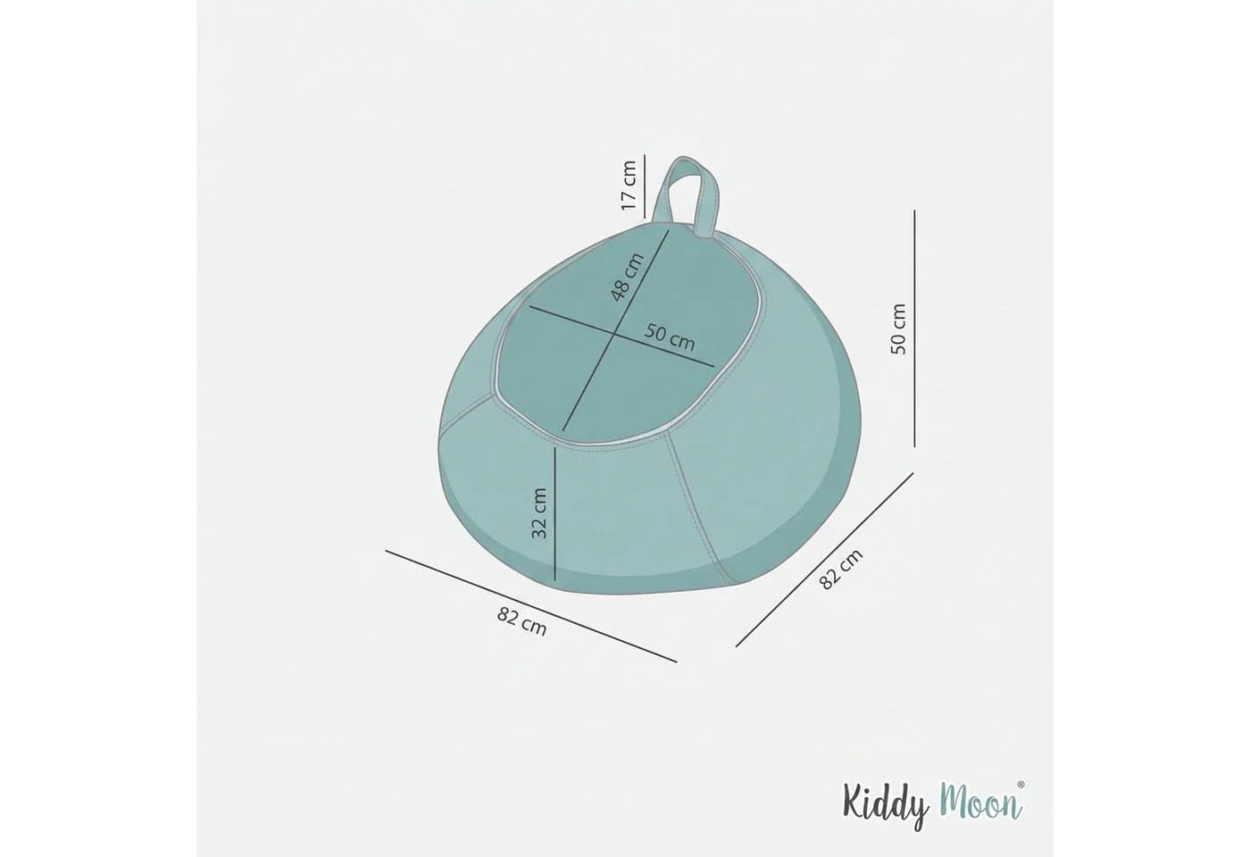 KiddyMoon Kindersessel KM-BAG-EM Lila 2-in-1 Sesselbezug - Bild 4