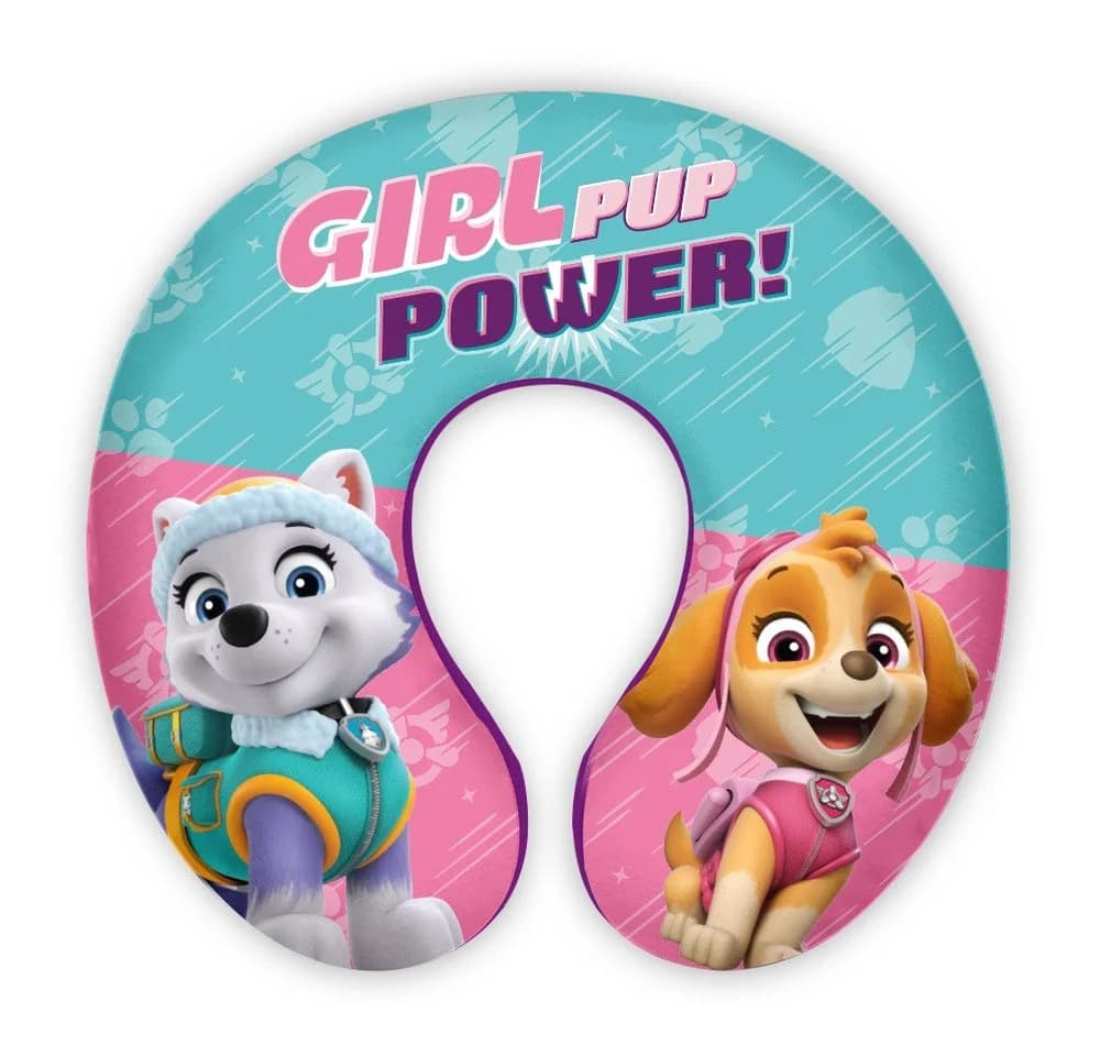 PAW PATROL Nackenkissen Mädchen - Blau Reisekissen mit Paw Patrol Design