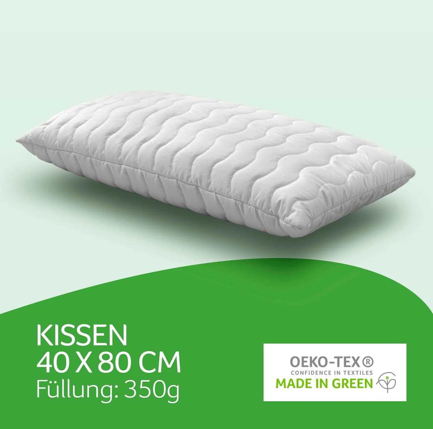 John Cotton Kopfkissen Julia - Weiß, Polyester, Made in Green - Bild 5