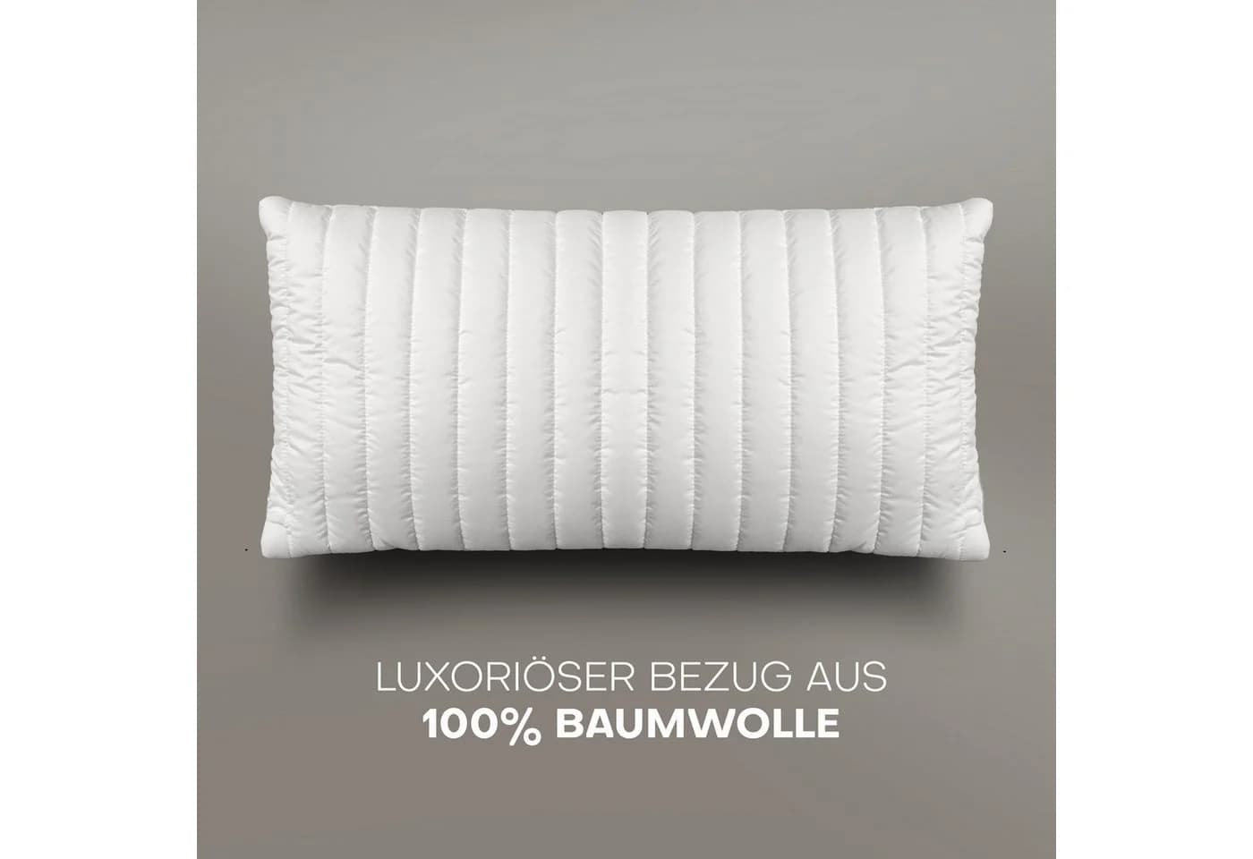 John Cotton Baumwollkissen Magicline Weiß 40x80 cm