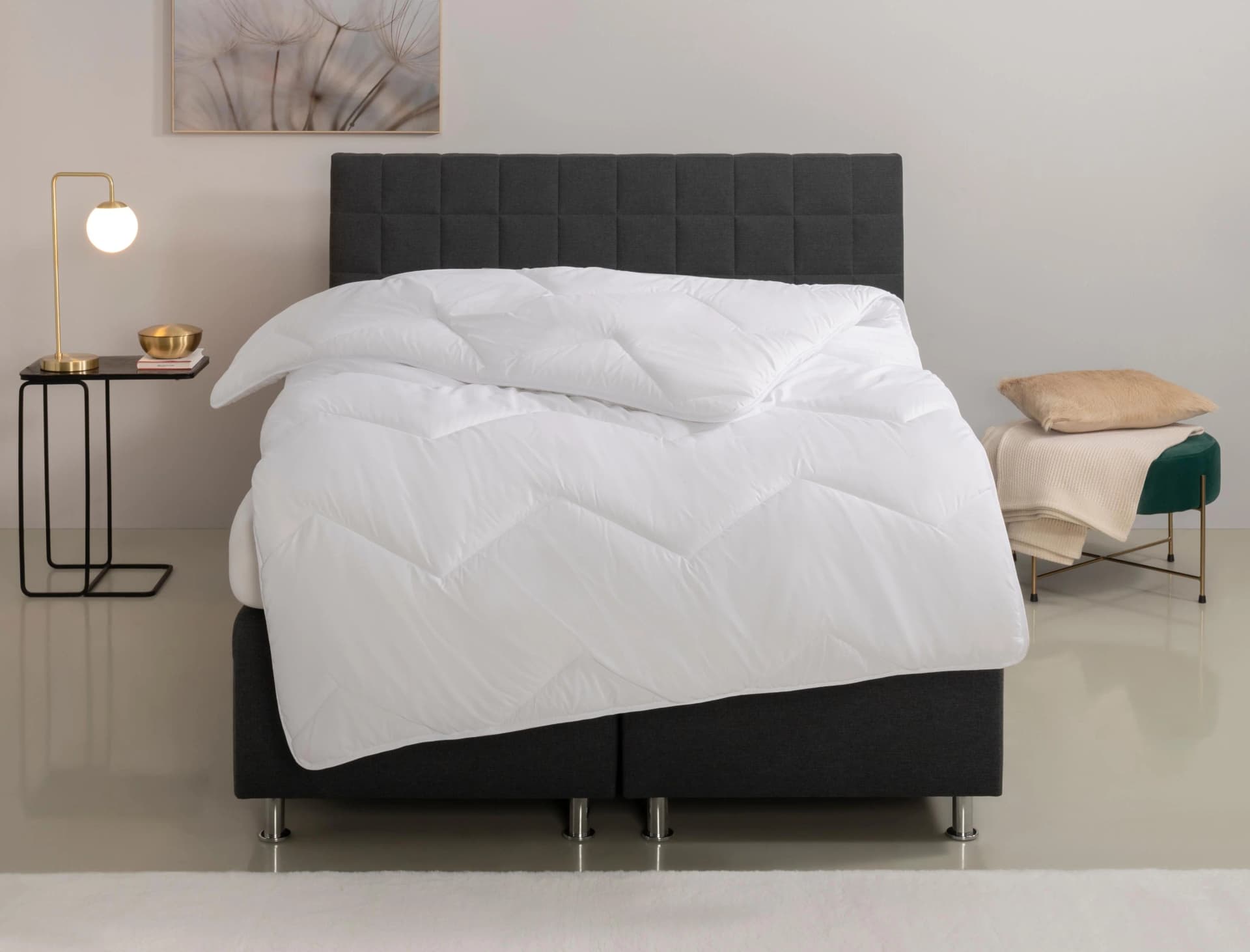 OTTO HOME Sartes Microfaserbettdecke Weiß Warm