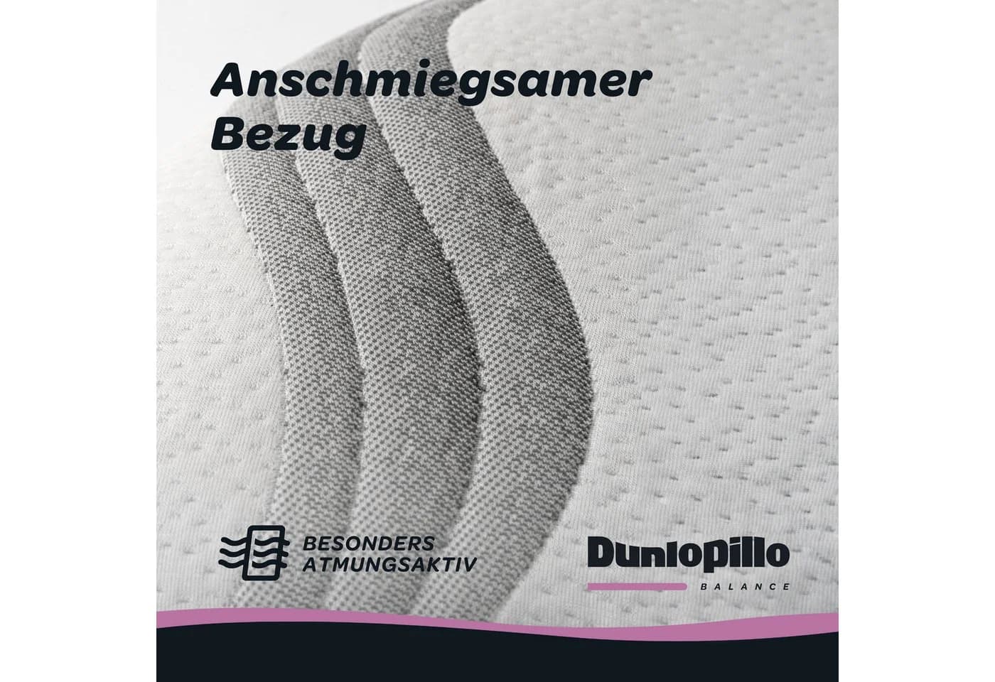 Dunlopillo Anti-Aging Nackenstützkissen mit zwei Kernkomponenten, weiß
