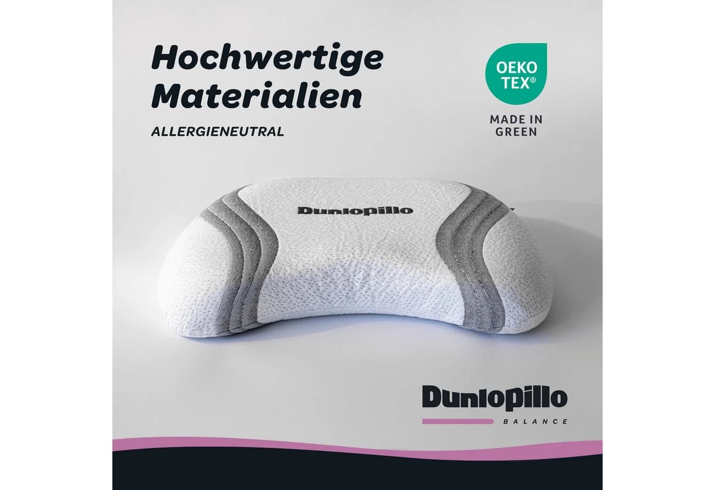 Dunlopillo Anti-Aging Nackenstützkissen mit zwei Kernkomponenten, weiß - Bild 3