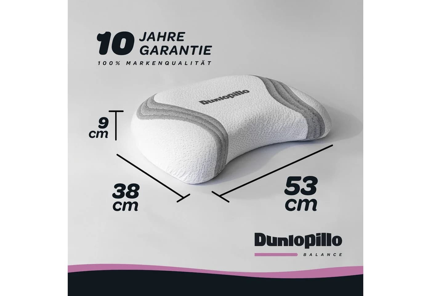 Dunlopillo Anti-Aging Nackenstützkissen mit zwei Kernkomponenten, weiß - Bild 4