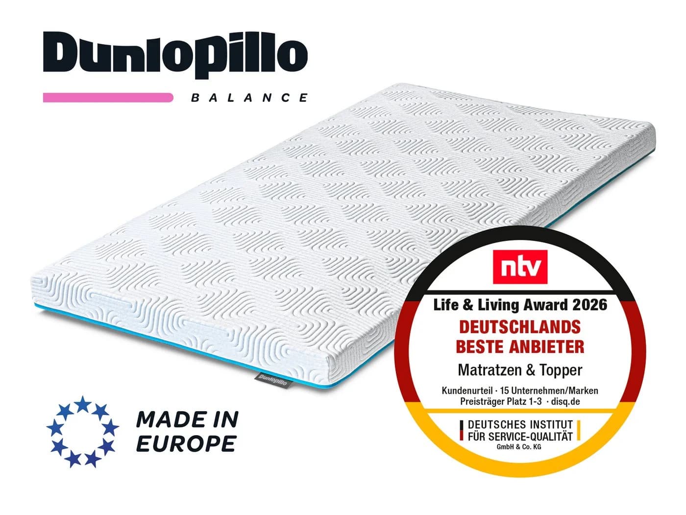 Dunlopillo Balance Gelschaumtopper Premium Weiß - Bild 2