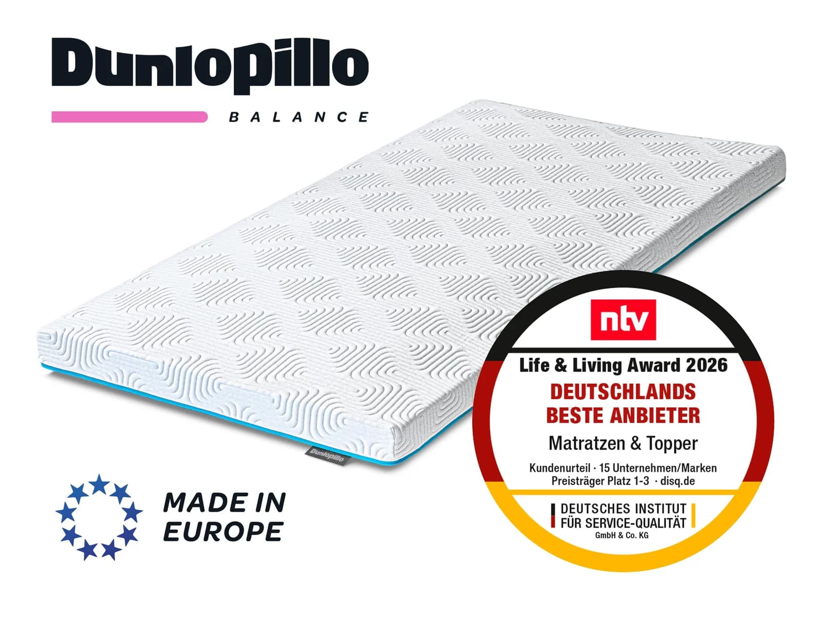 Dunlopillo Balance Premium Gelschaumtopper weiß