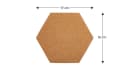 ALLboards Pinnwand Set 10x Sechseckig Kork Wabenform Braun Bild 1