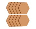 ALLboards Pinnwand Set 10x Sechseckig Kork Wabenform Braun Bild 2