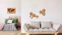 ALLboards Pinnwand Set 10x Sechseckig Kork Wabenform Braun Bild 3