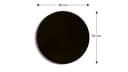 ALLboards Runde Magnettafel Schwarz 80 cm Rahmenlos Bild 1